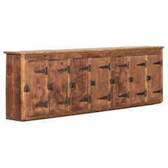 Vintage Large English Pine Locker Cabinet