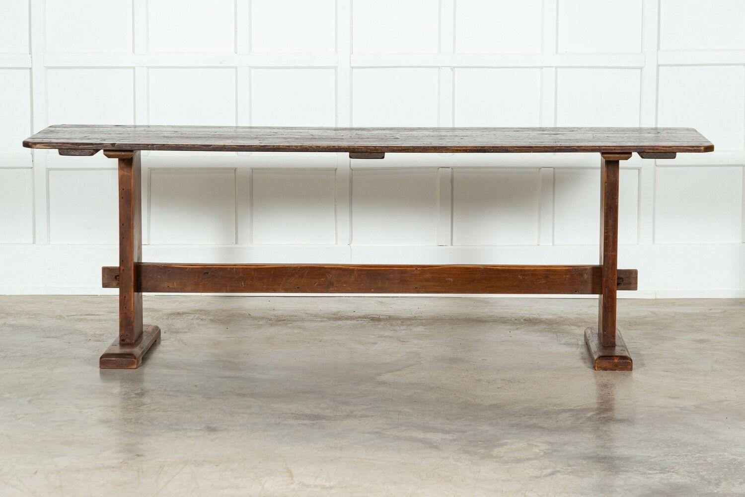 Large English Pine Refectory Table For Sale 10