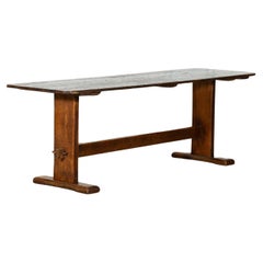 Vintage Large English Pine Refectory Table