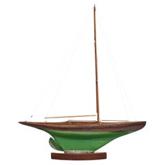 Vintage Large English Pond Yacht / Ship Model C 1930