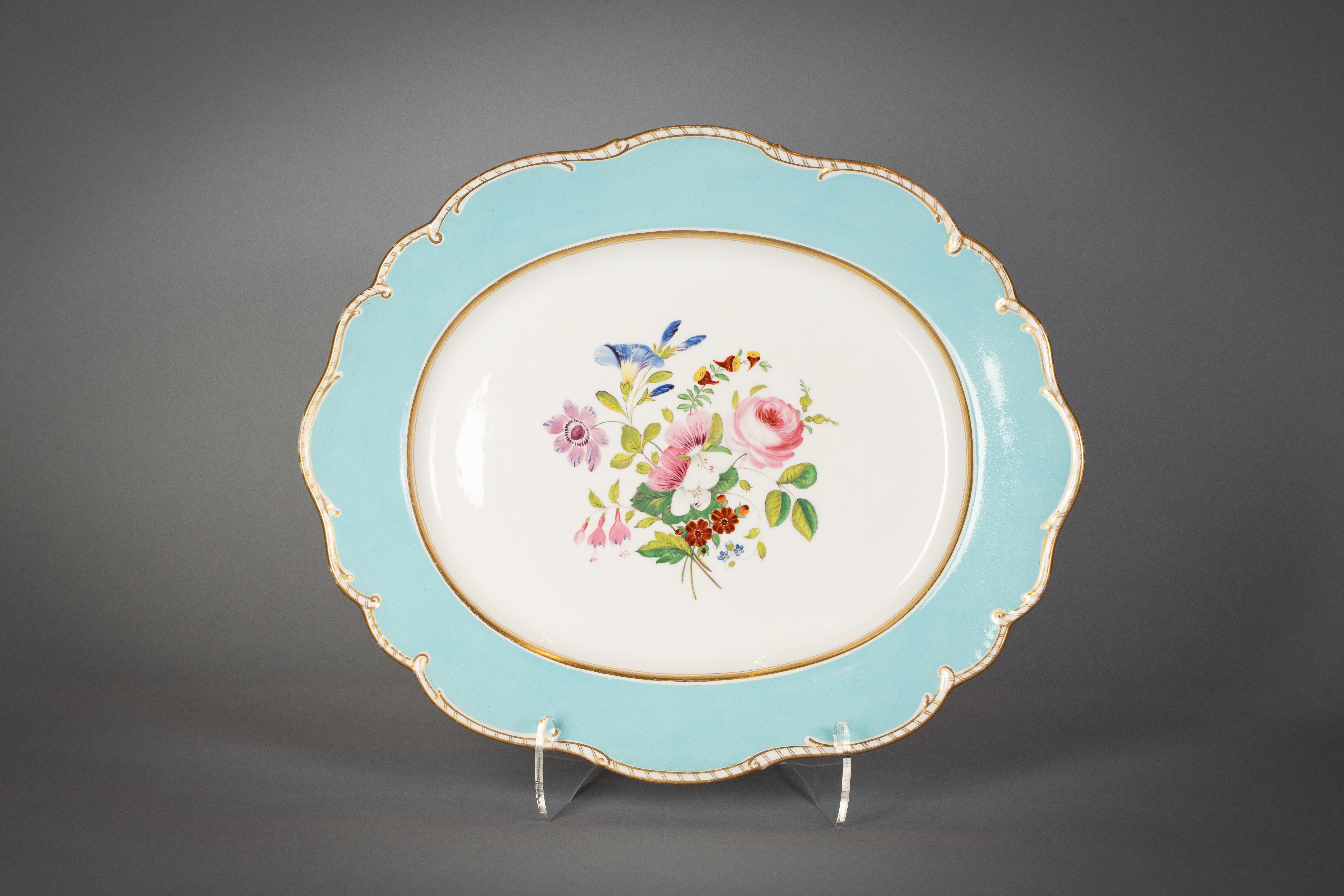 Large English Porcelain Dinner Service, Minton, circa 1845 For Sale 1
