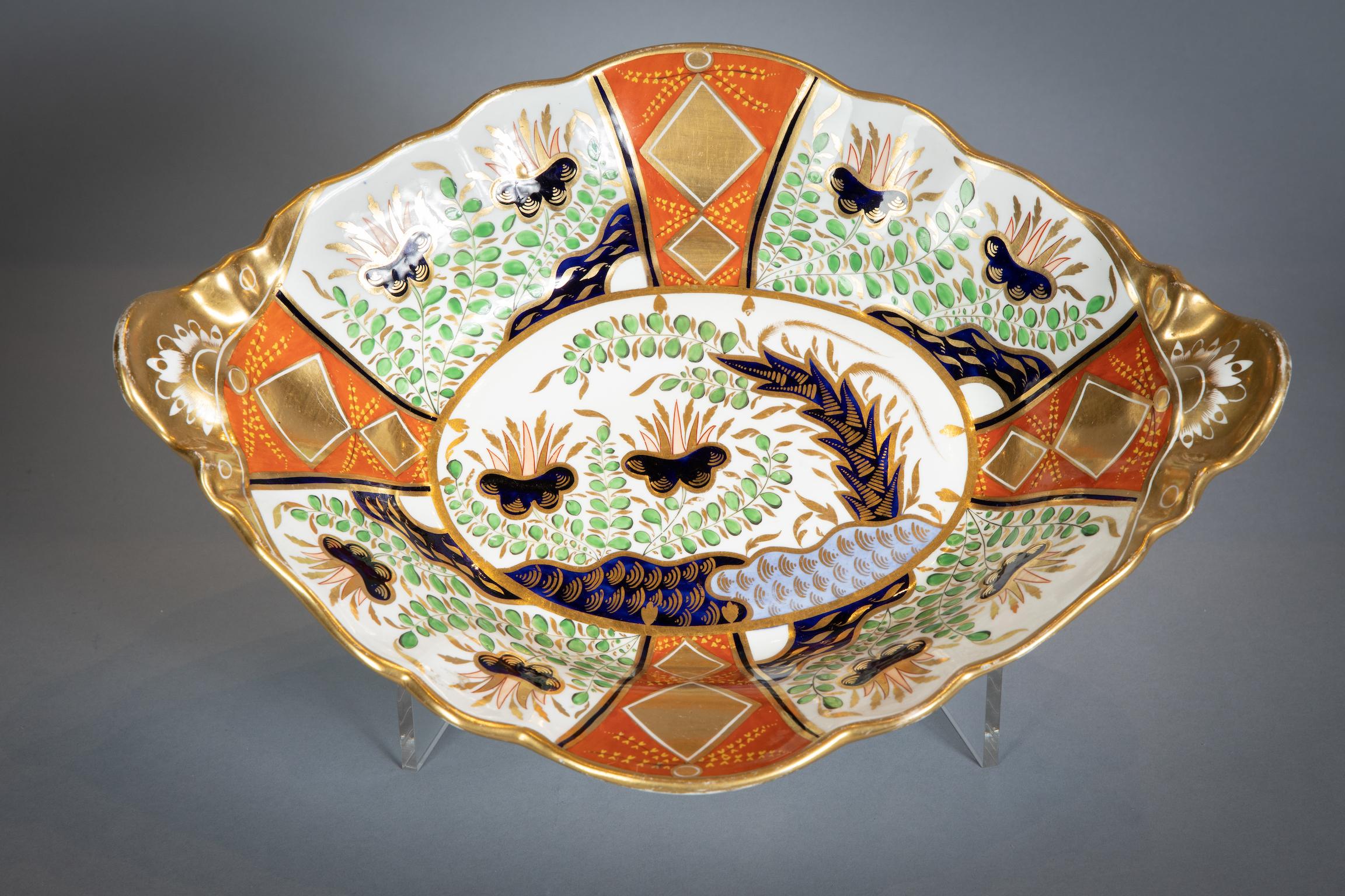 Large English Porcelain Imari Pattern Dessert and Tea Service, Spode, circa 1815 For Sale 7
