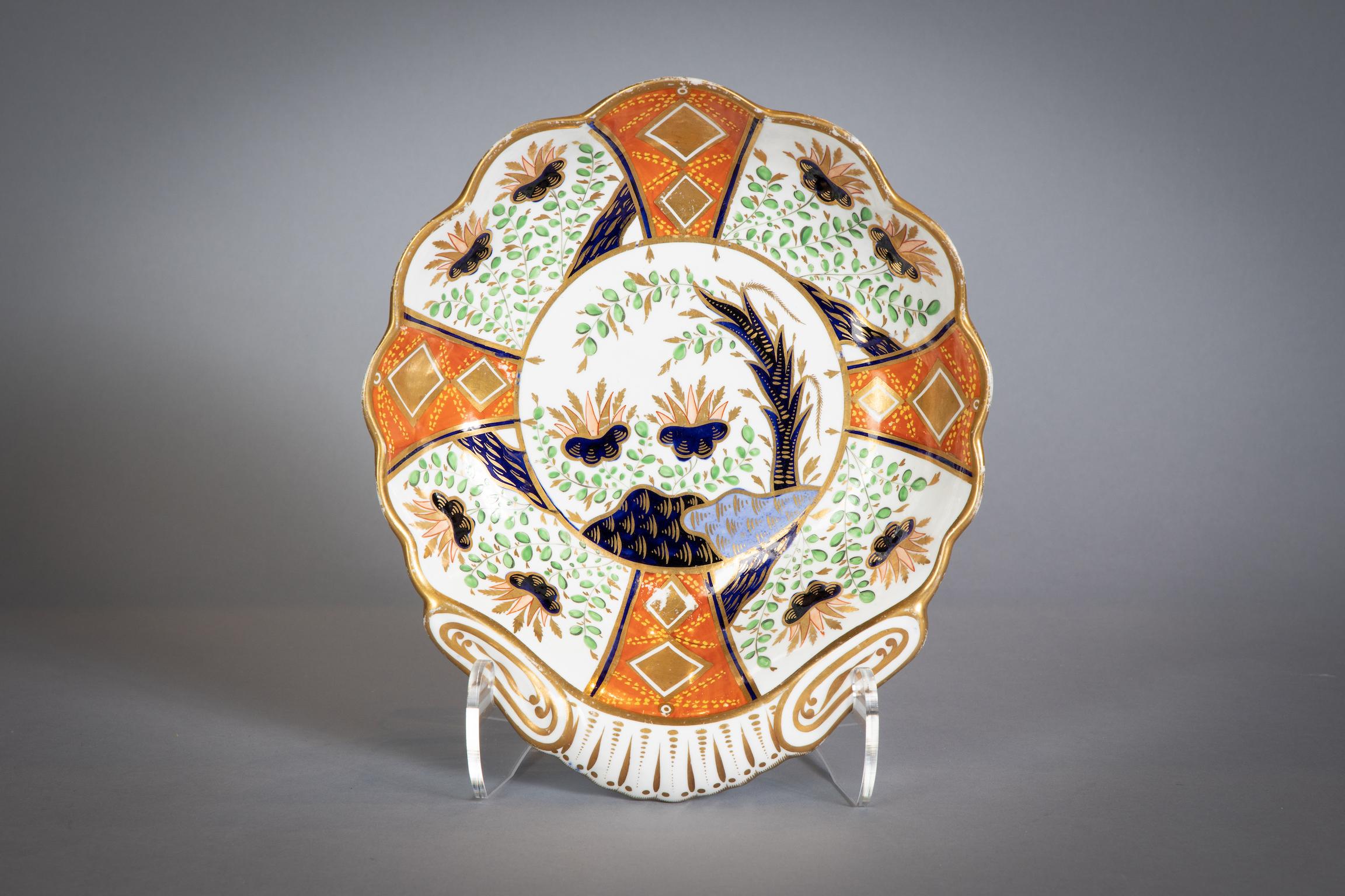Large English Porcelain Imari Pattern Dessert and Tea Service, Spode, circa 1815 For Sale 8