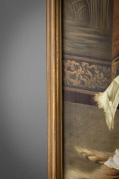 Large English Porcelain Rectangular Plaque, Derby Crown, circa 1880