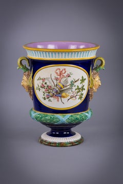 Large English Porcelain Two-Handled Vase, Copeland, circa 1875