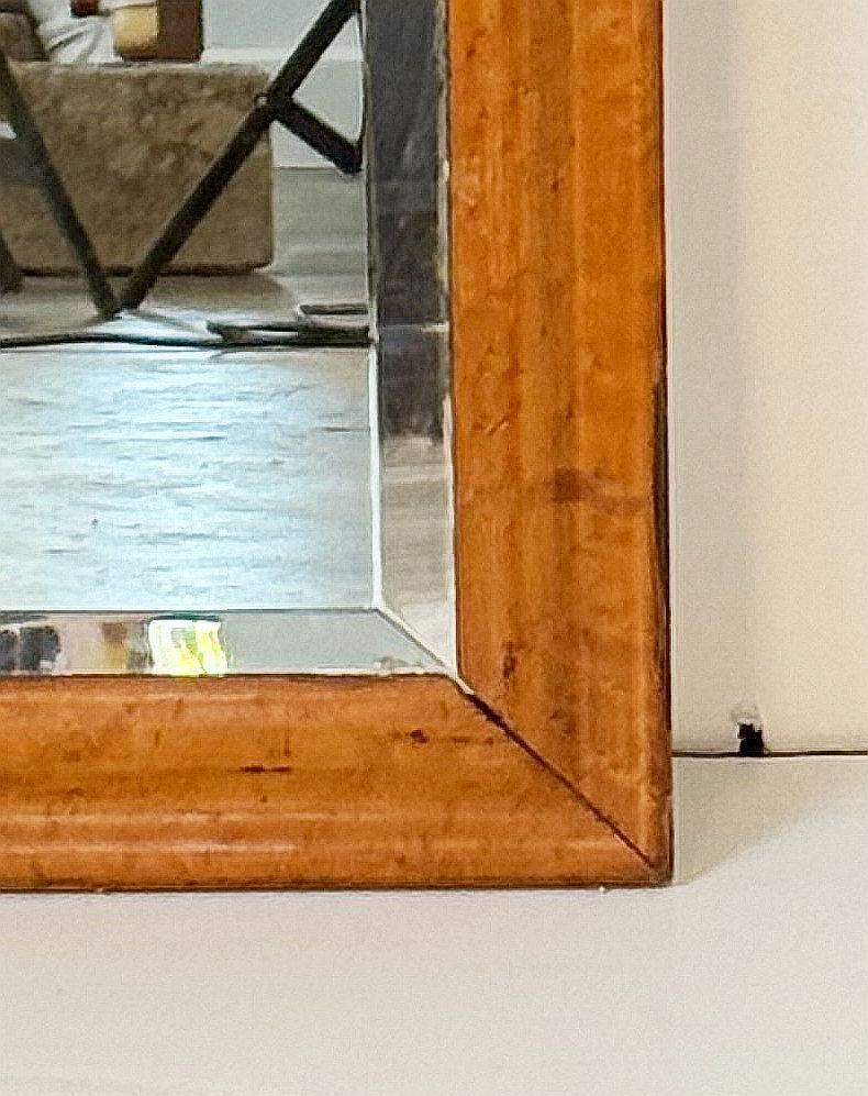 Großer englischer, rechteckiger, abgeschrägter Wand- oder Hallenspiegel (H 37 3/8 x B 30 1/4) (Glas) im Angebot