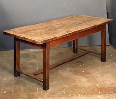 Large English Rectangular Farmhouse or Refectory Table of Patinated Oak