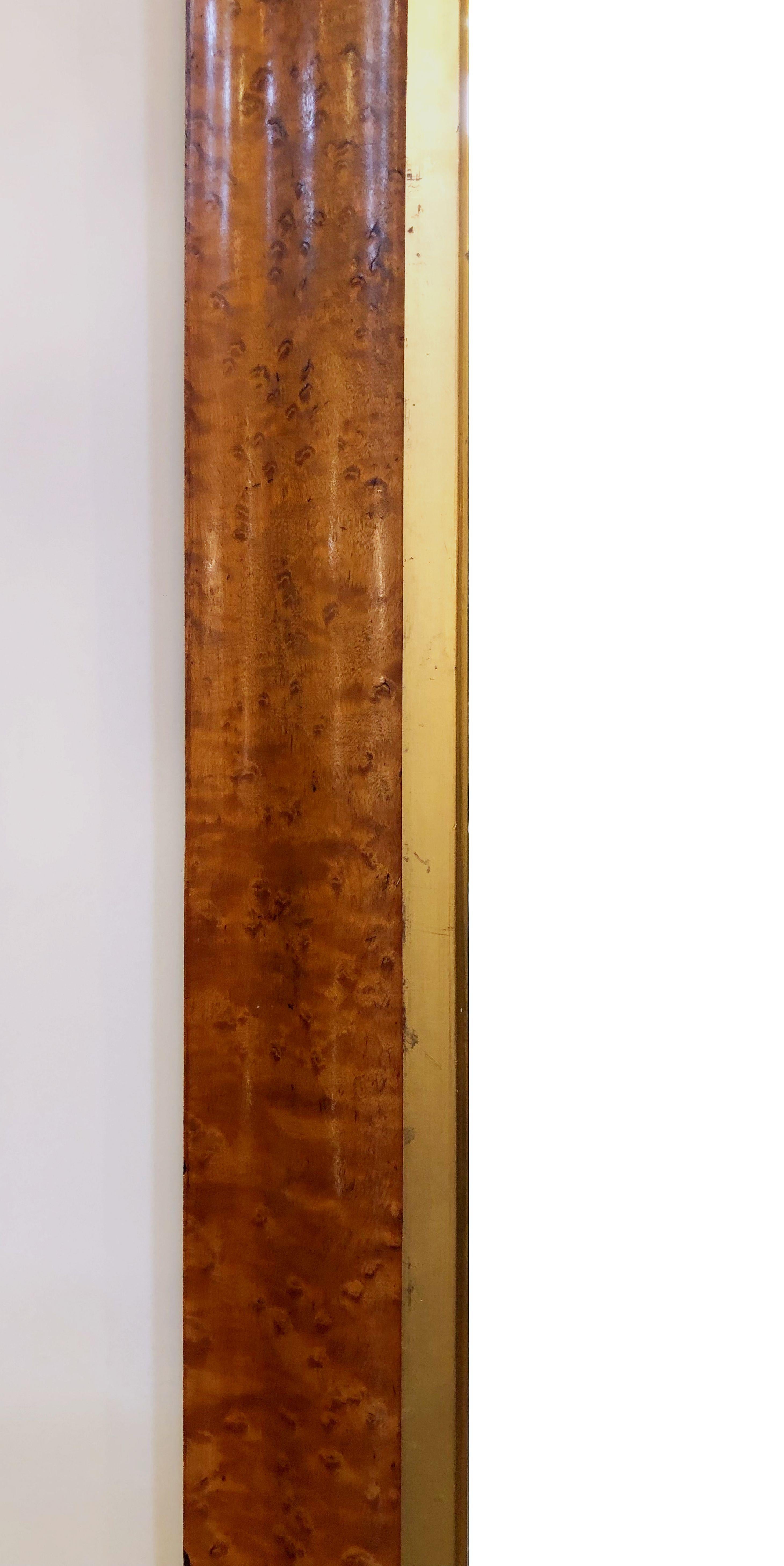 Large English Rectangular Maple and Giltwood Framed Mirror (H 54 3/8 x W 35 3/4) 6