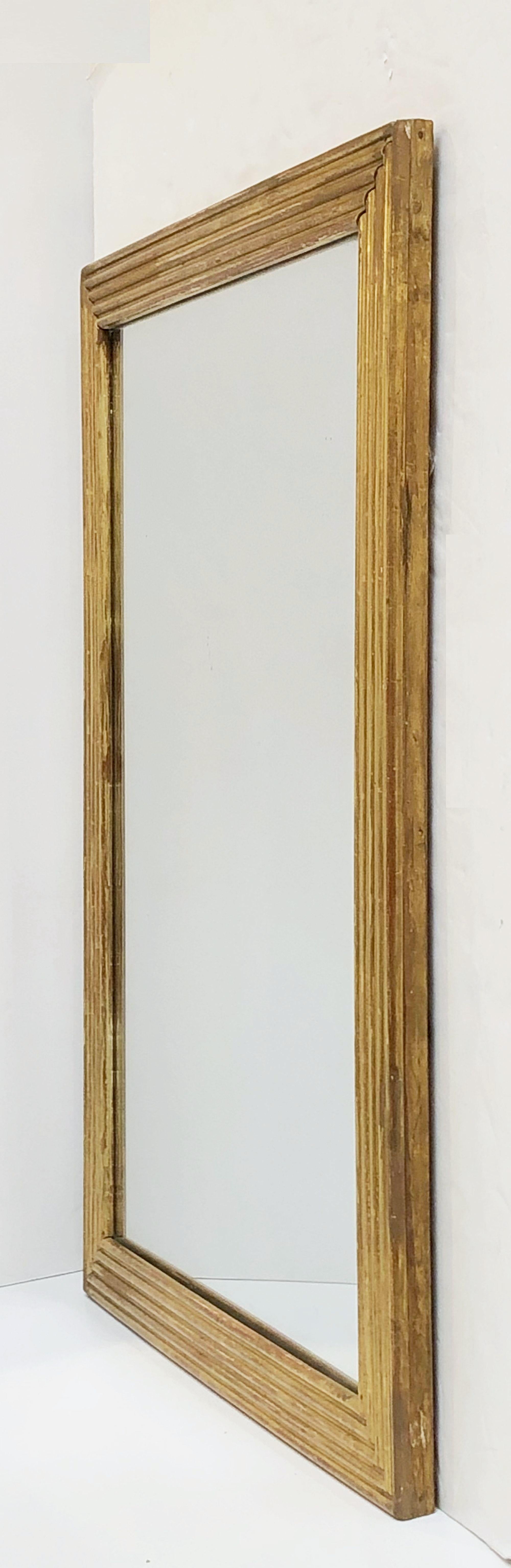 large gold rectangular wall mirror