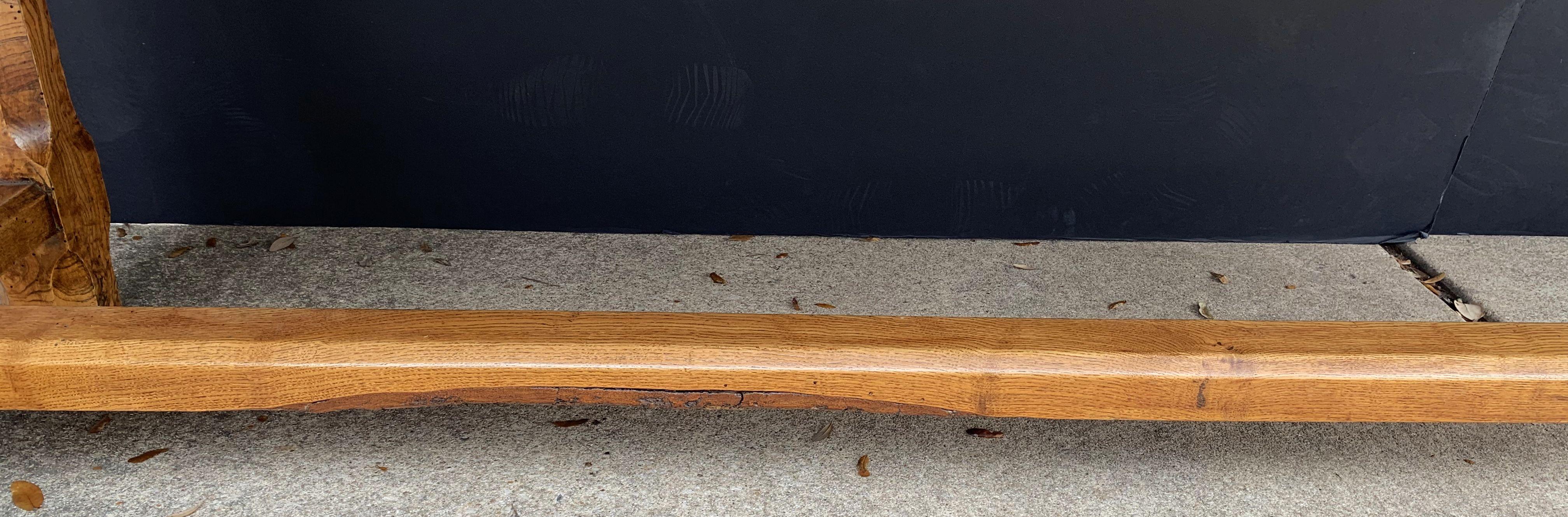 Large English Rectangular Trestle Table of Burled Ash 9