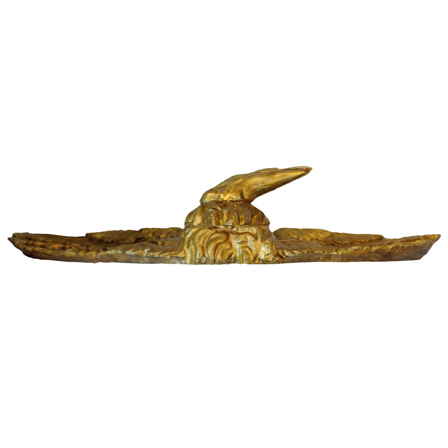 Large English Regency Carved Giltwood Eagle, circa 1810 For Sale 1