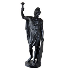 Large English Regency Faux Bronze Plaster Figure, circa 1810