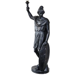 Large English Regency Faux Bronze Plaster Figure, circa 1810