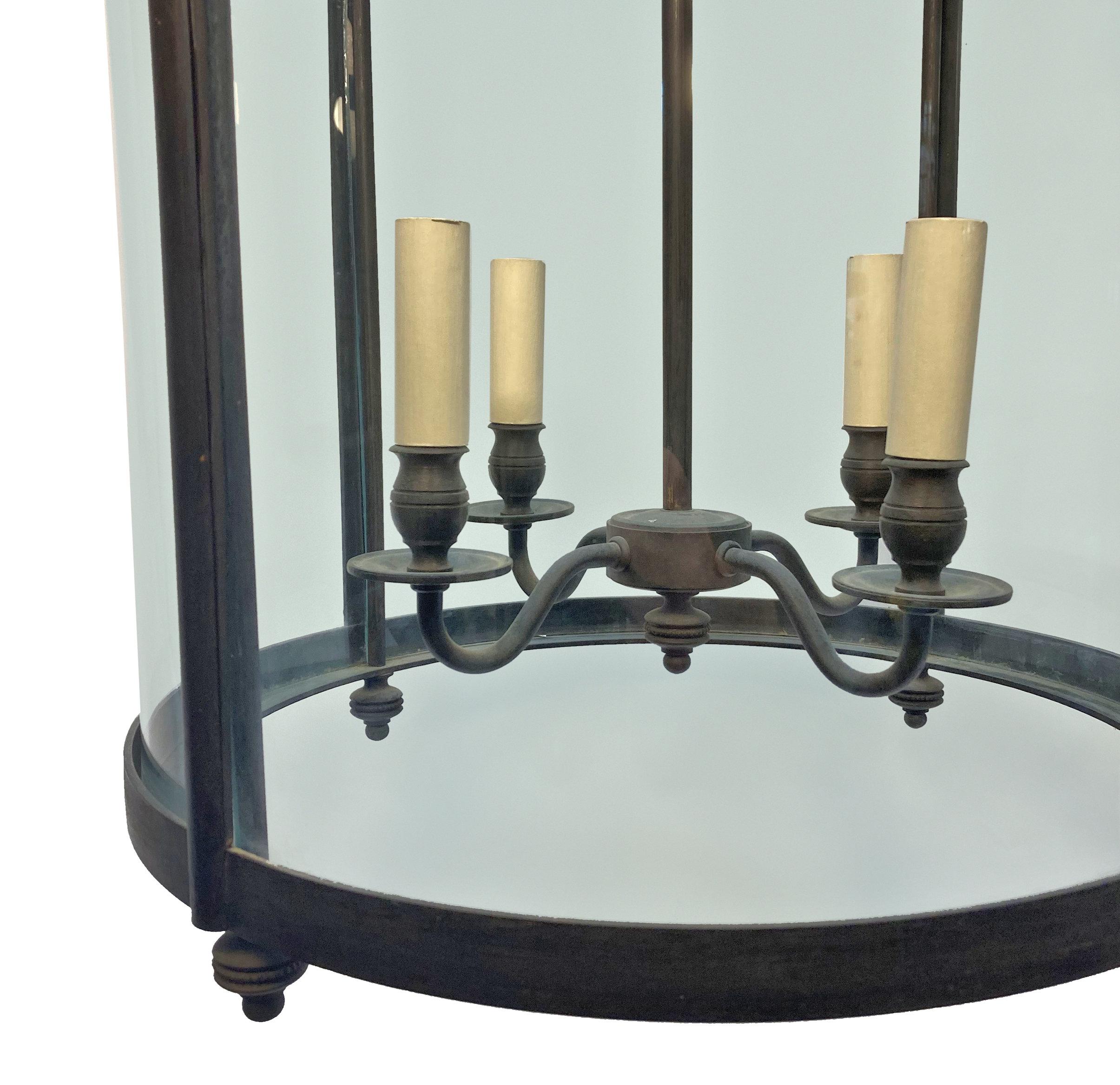 Bronze Grande lanterne tambour en bronze de style Régence anglaise en vente