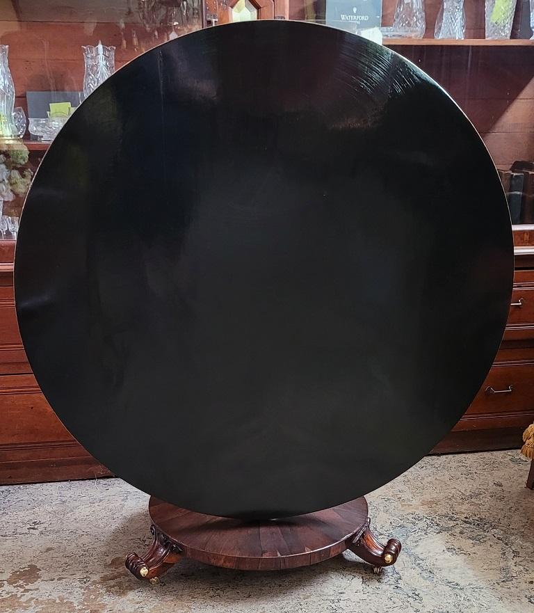 Large English Regency Tilt-Top Center Table For Sale 5