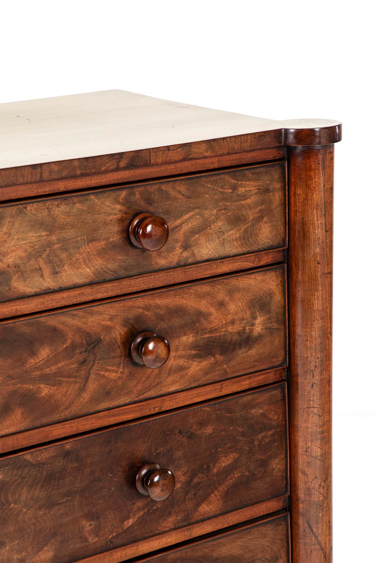 Mahogany Large English Scottish Victorian Chest of Drawers