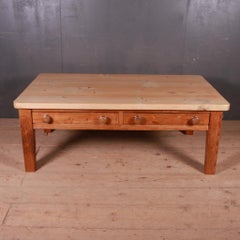 Large English Scrubbed Pine Coffee Table