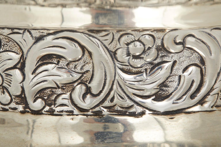 Large English Sheffield Plate Barware Cooler / Centerpiece For Sale at