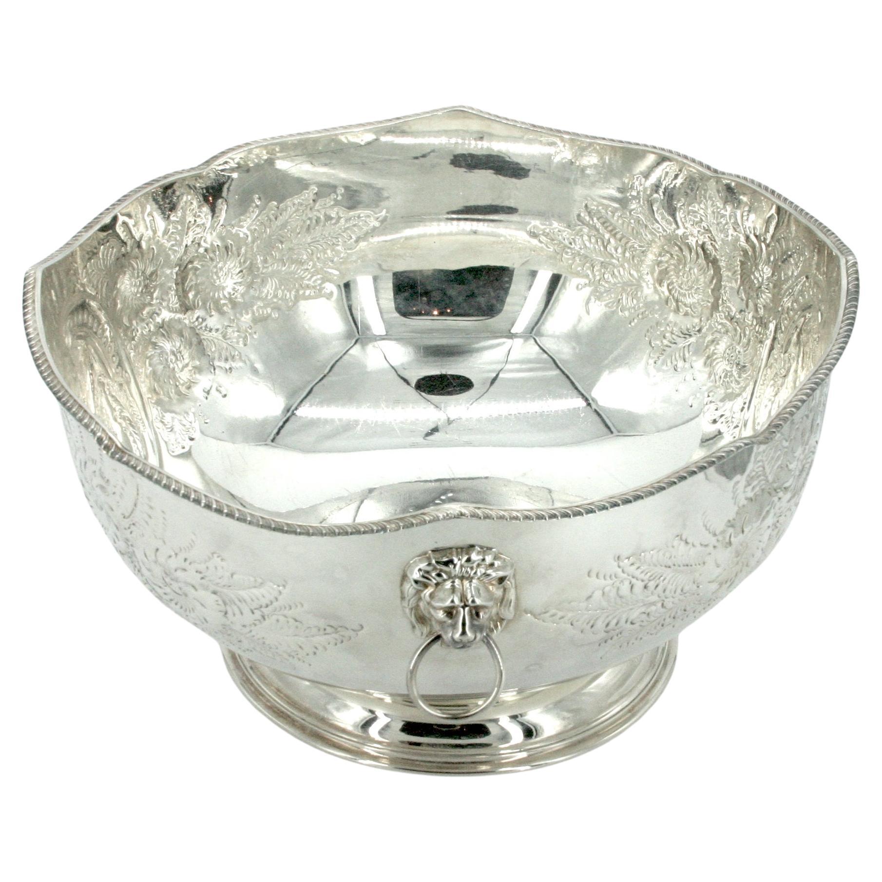 Large English Sheffield Punch Bowl / Cooler 4