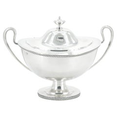 Large English Silver Plate Tableware Covered Tureen
