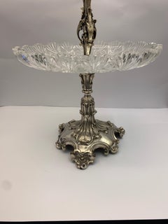 Large English Silver Plated Cake Stand, 19th Century
