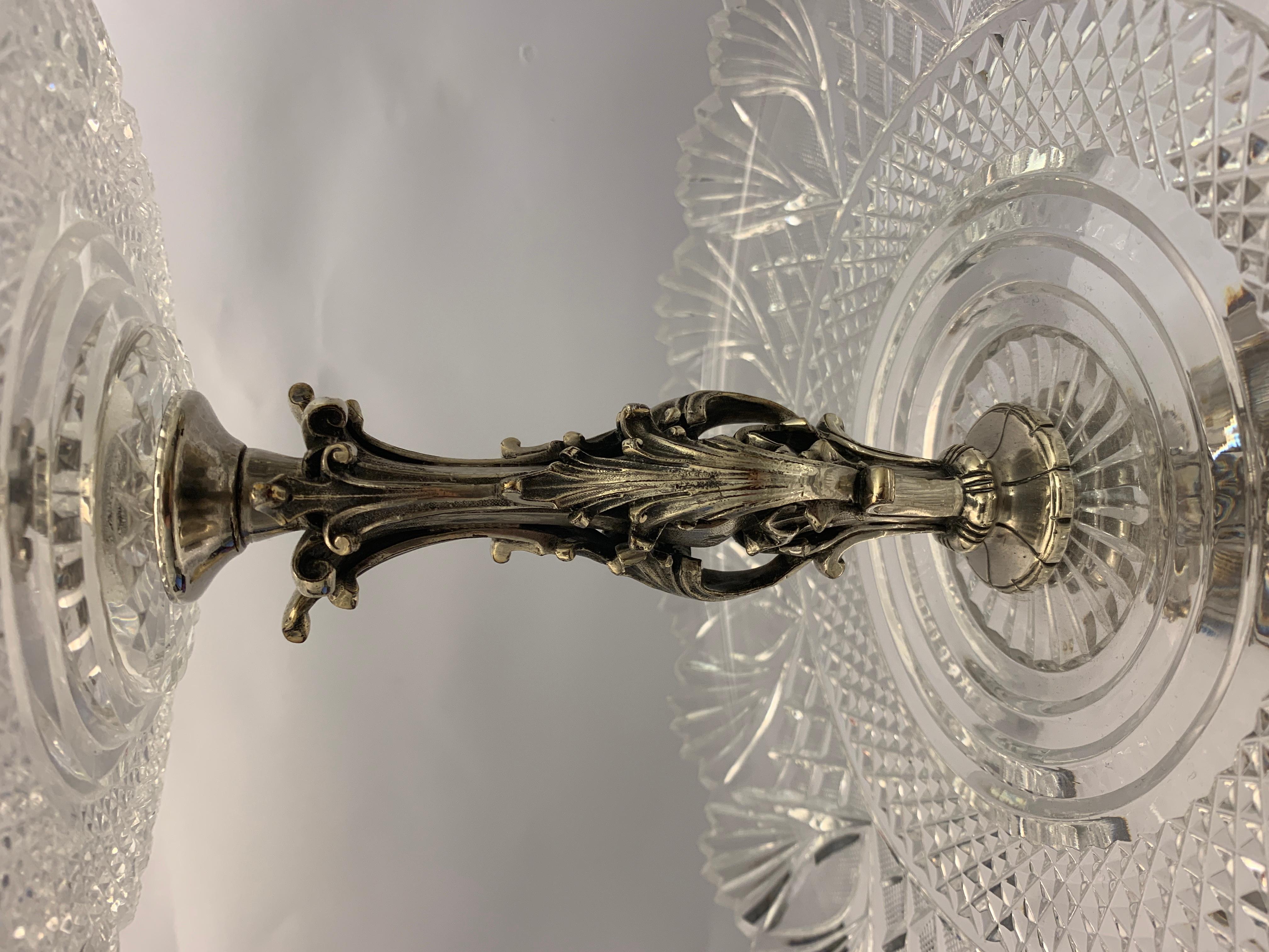 Late 19th Century Large English Silver Plated Cake Stand, 19th Century For Sale