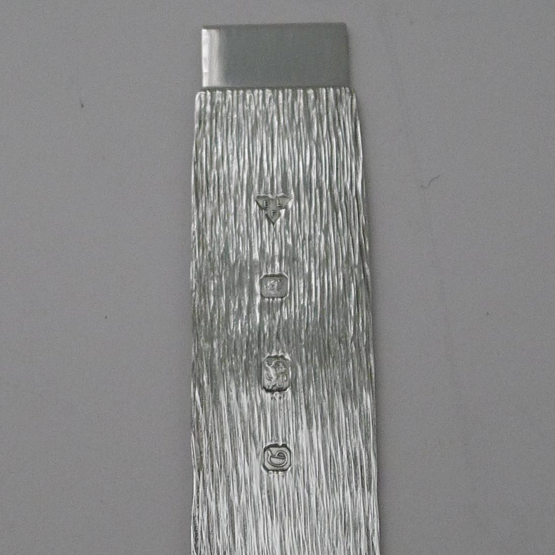 Late 20th Century Large English Solid Silver Bookmark by Brian Leslie Fuller - 1978