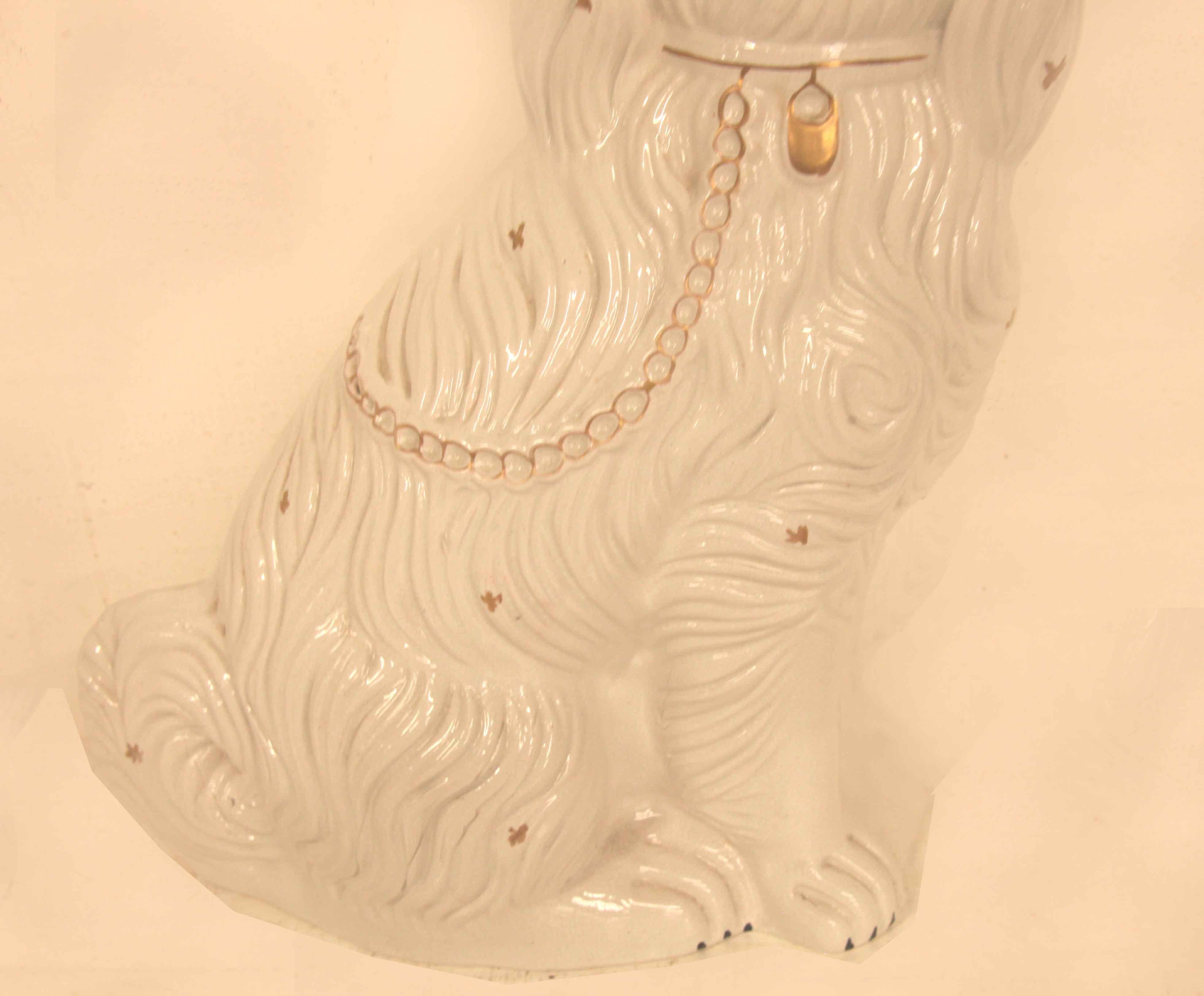 Hand-Painted Large English Staffordshire Dog