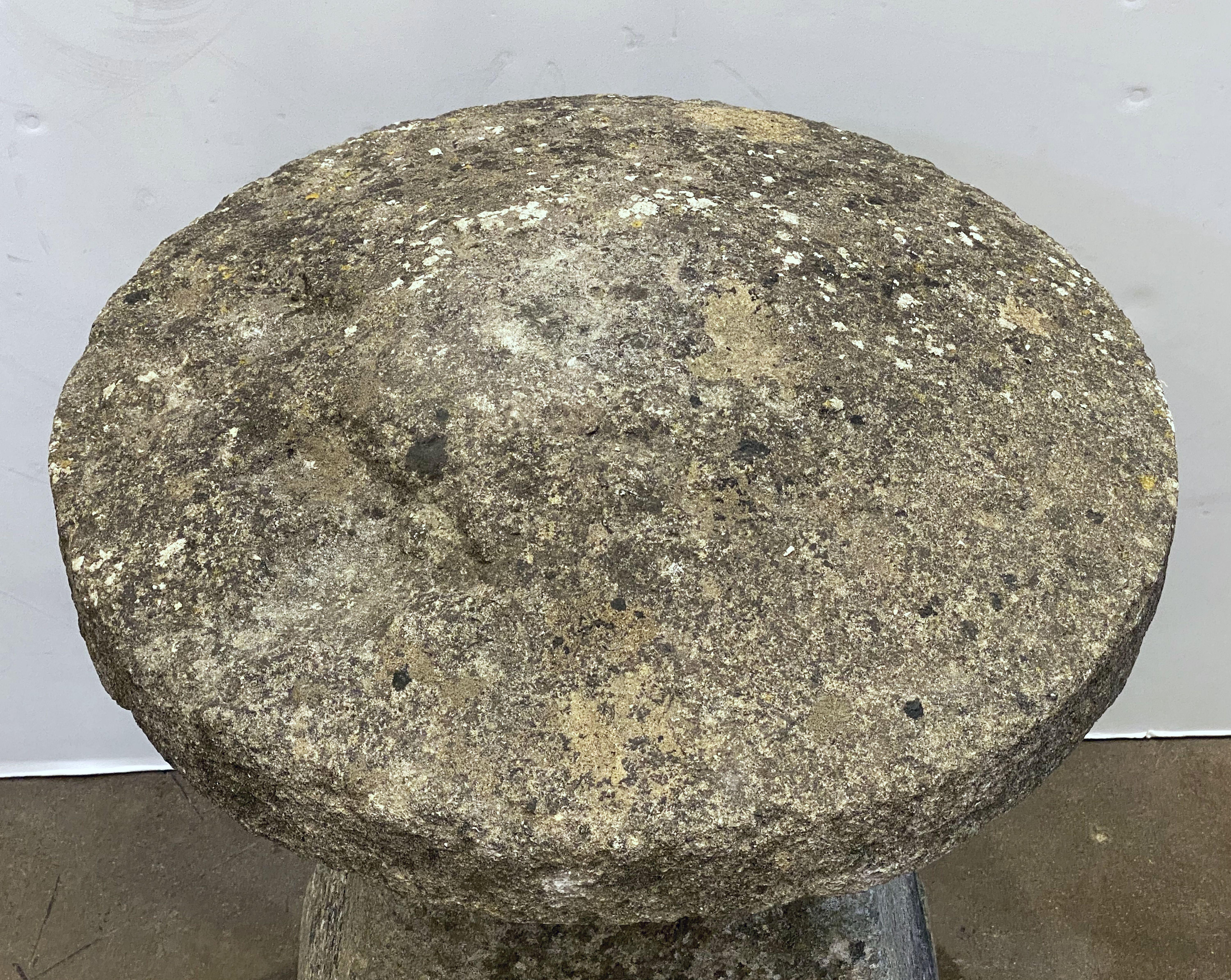 Large English Steddle or Staddle Stone for the Garden In Good Condition In Austin, TX