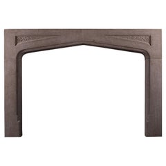 Large English Stone Fireplace in the Gothic Manner