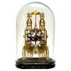 Large English Style Cathedral Crown Escapement Fusee Striking Skeleton Clock