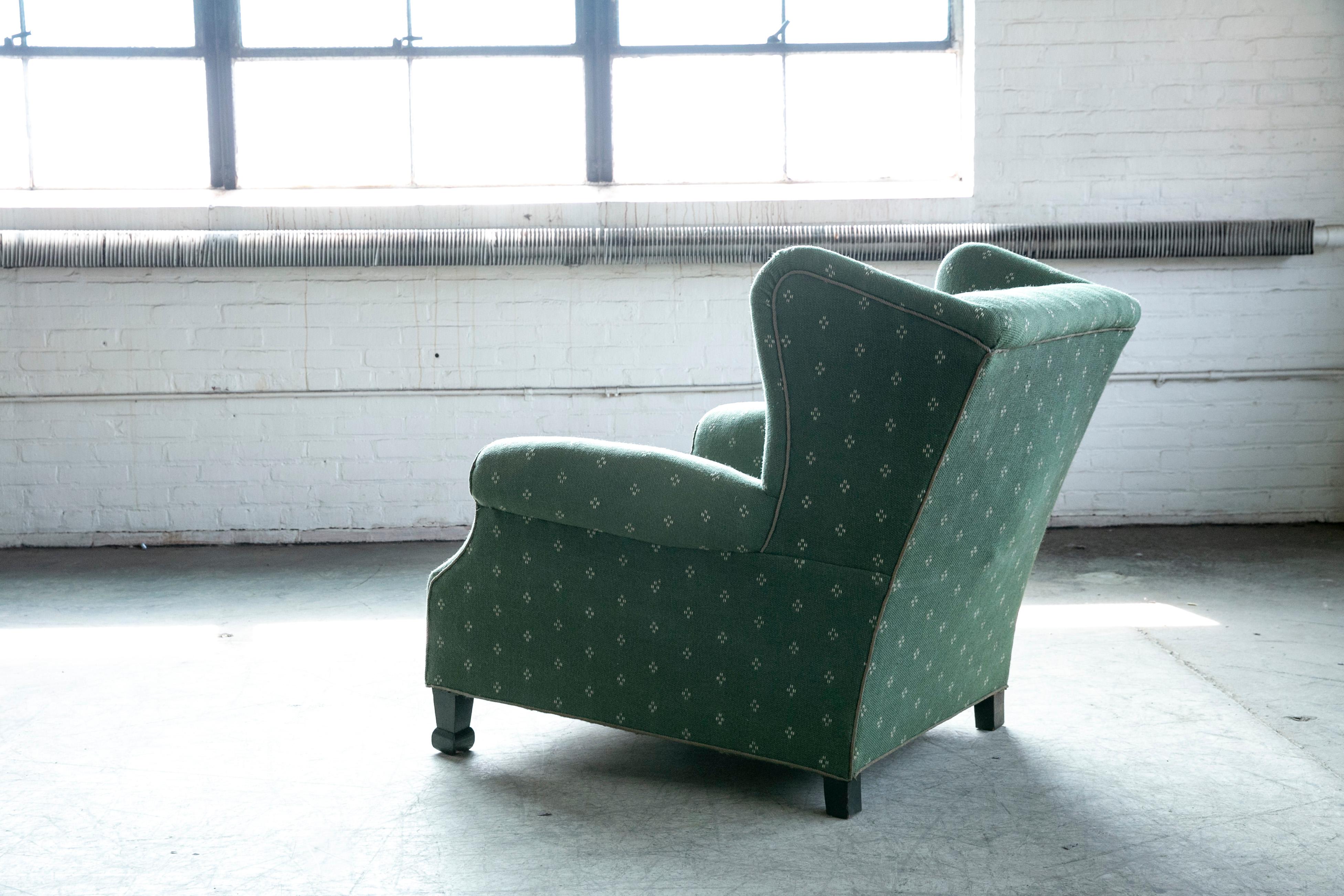Large English-Style Over-Sized Club Chair, Denmark, 20th Century For Sale 5