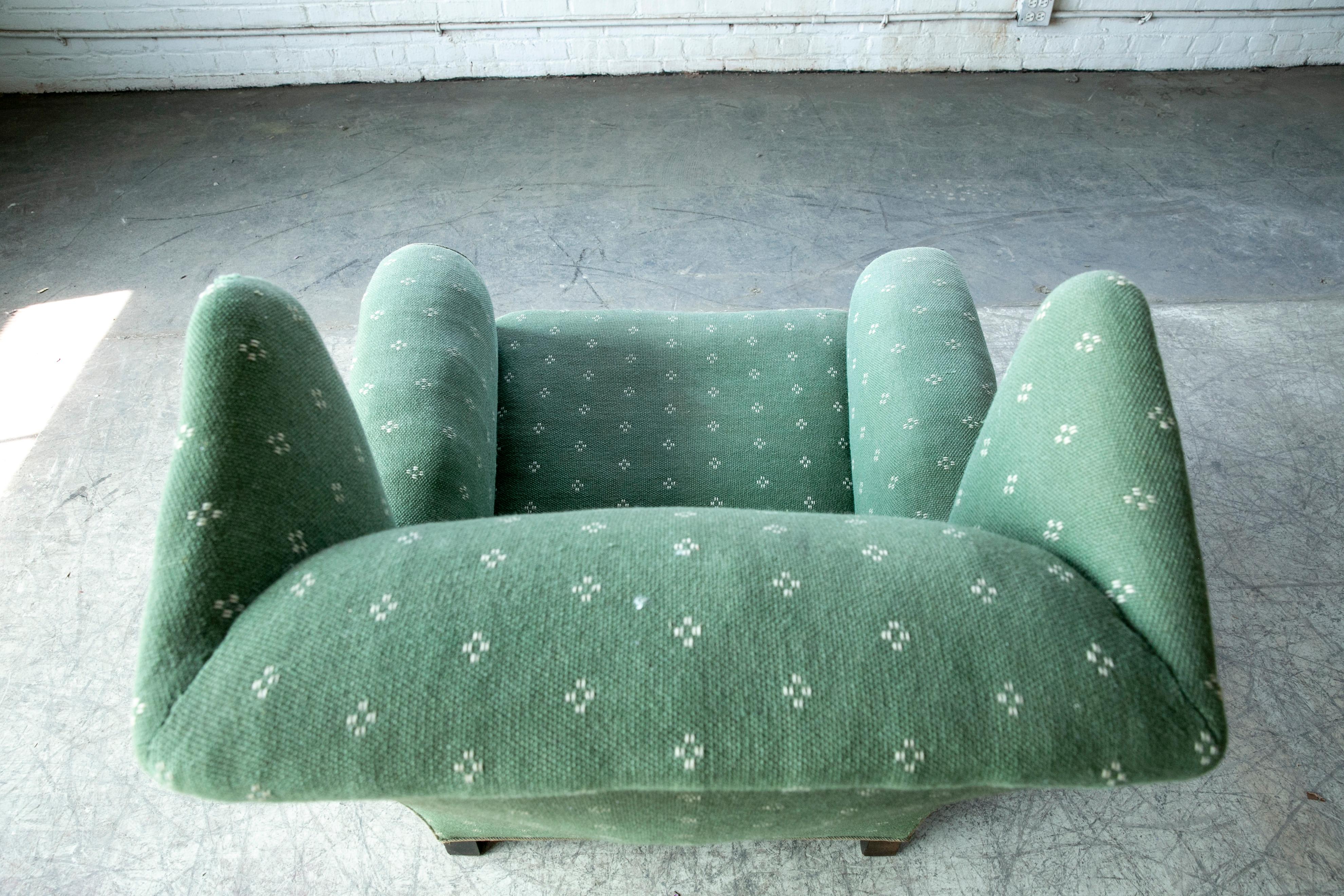 Large English-Style Over-Sized Club Chair, Denmark, 20th Century  For Sale 7