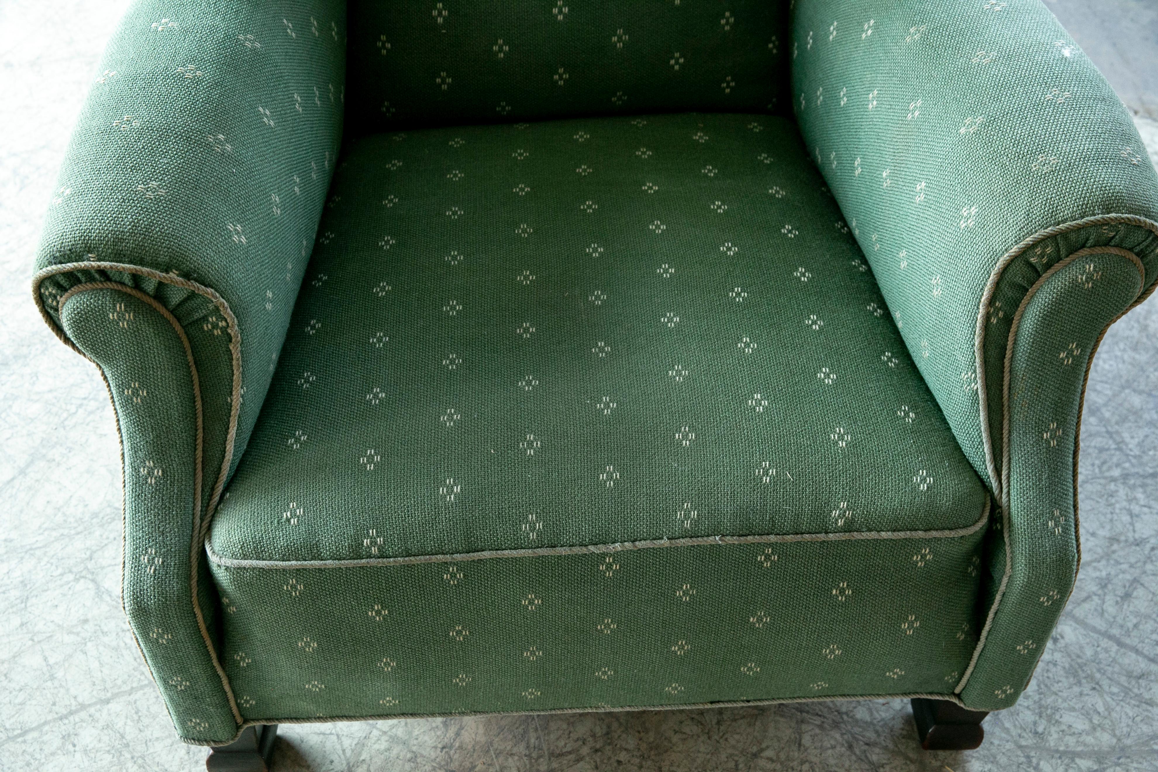 Danish Large English-Style Over-Sized Club Chair, Denmark, 20th Century For Sale
