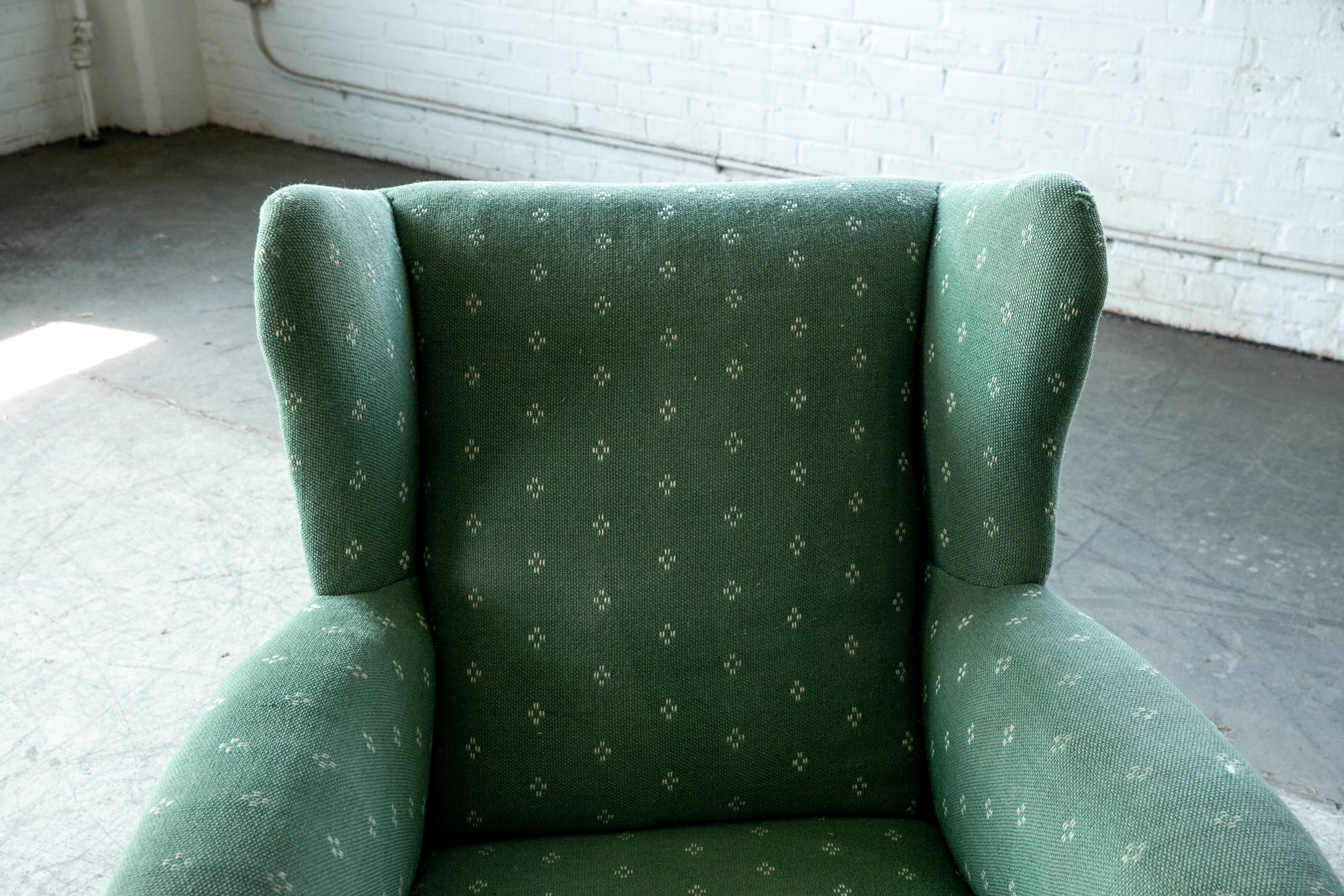 Milieu du XXe siècle Grand fauteuil club surdimensionné de style anglais, Danemark, 20e siècle  en vente