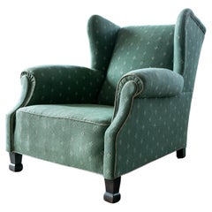 Vintage Large English-Style Over-Sized Club Chair, Denmark, 20th Century 