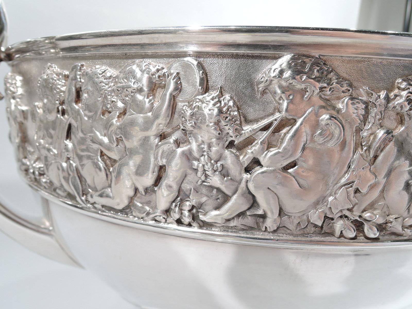 Late 19th Century Large English Victorian Classical Centerpiece Bowl by Elkington