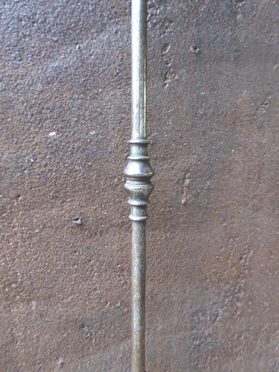 Forged Large English Victorian Fireplace Poker, 19th Century