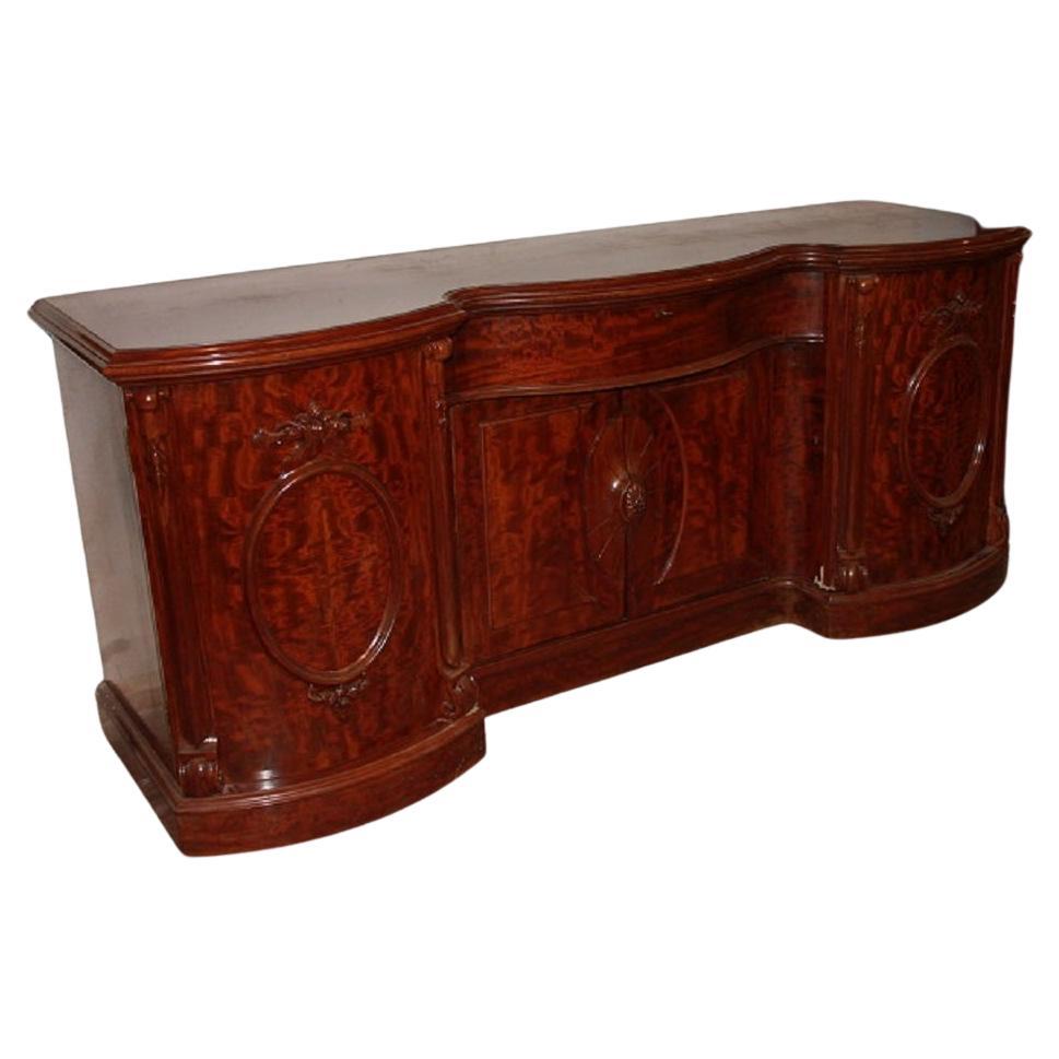 Large English Victorian Mahogany Sideboard Credenza from the 1800s For Sale