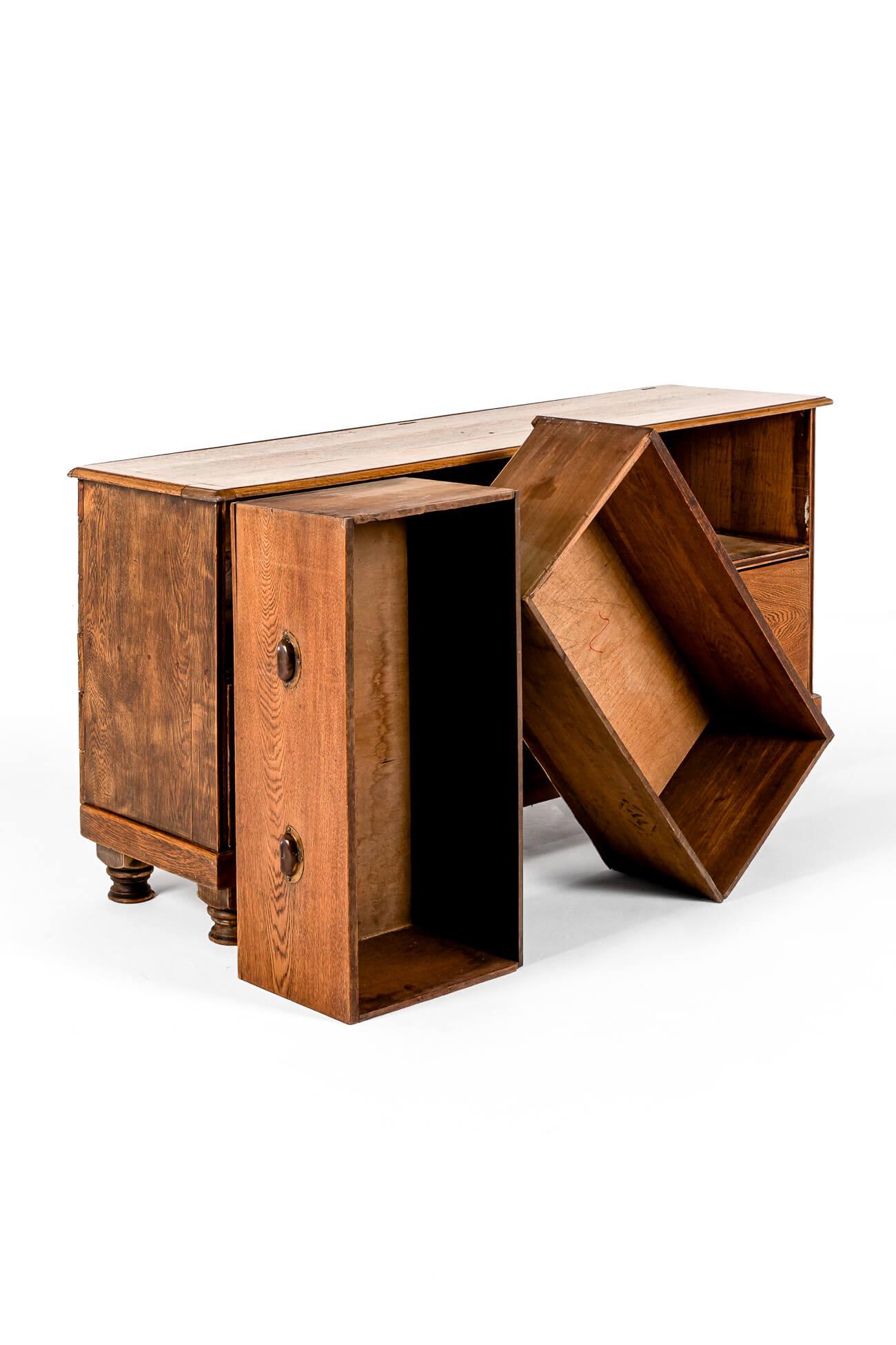 Large English Victorian Oak Haberdashery Drawers (Britisch) im Angebot
