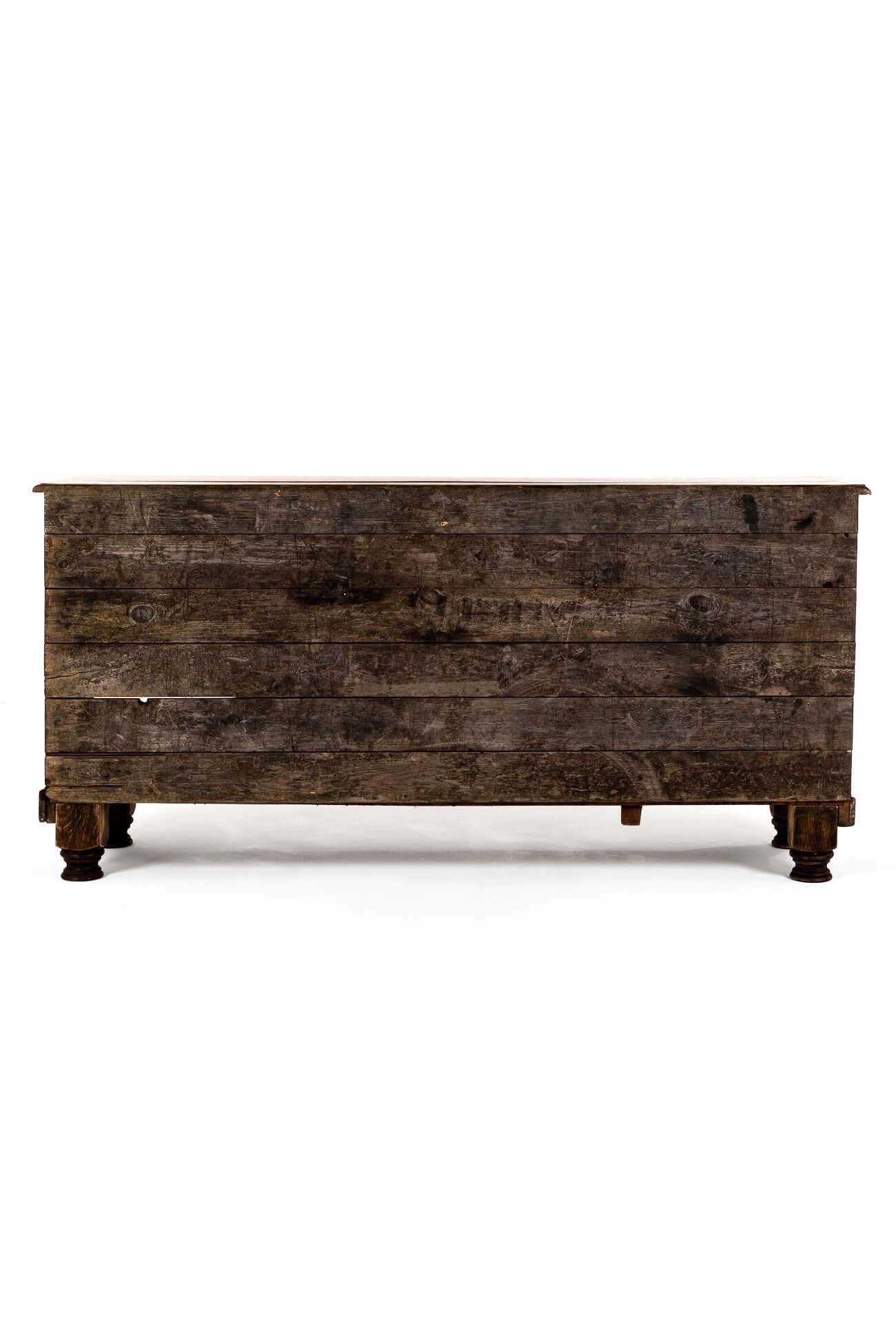 Large English Victorian Oak Haberdashery Drawers (Messing) im Angebot