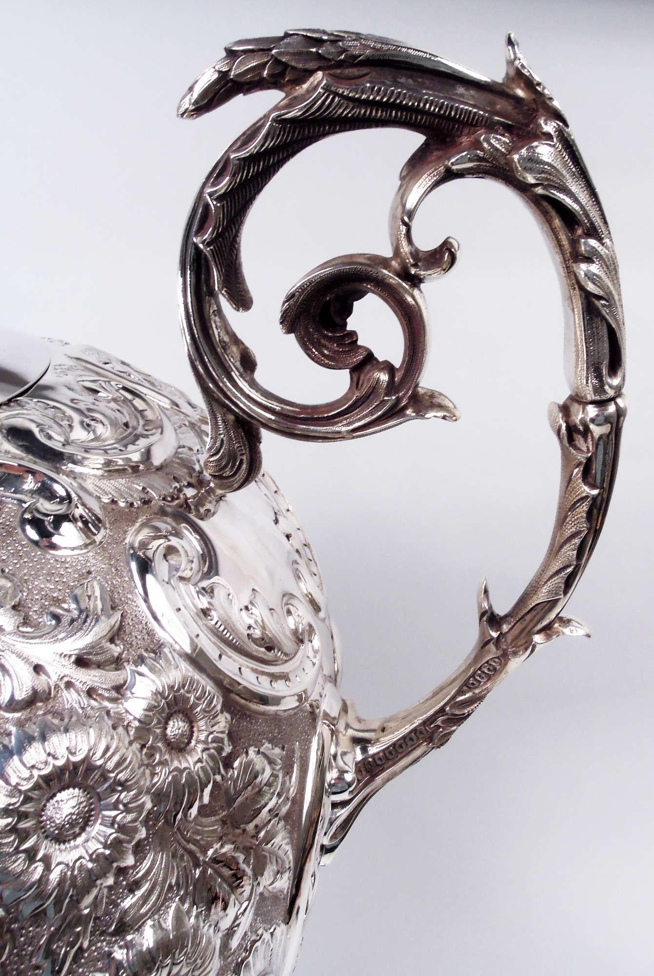 Large English Victorian Sterling Silver Horse Harness Race Trophy, 1898 For Sale 5