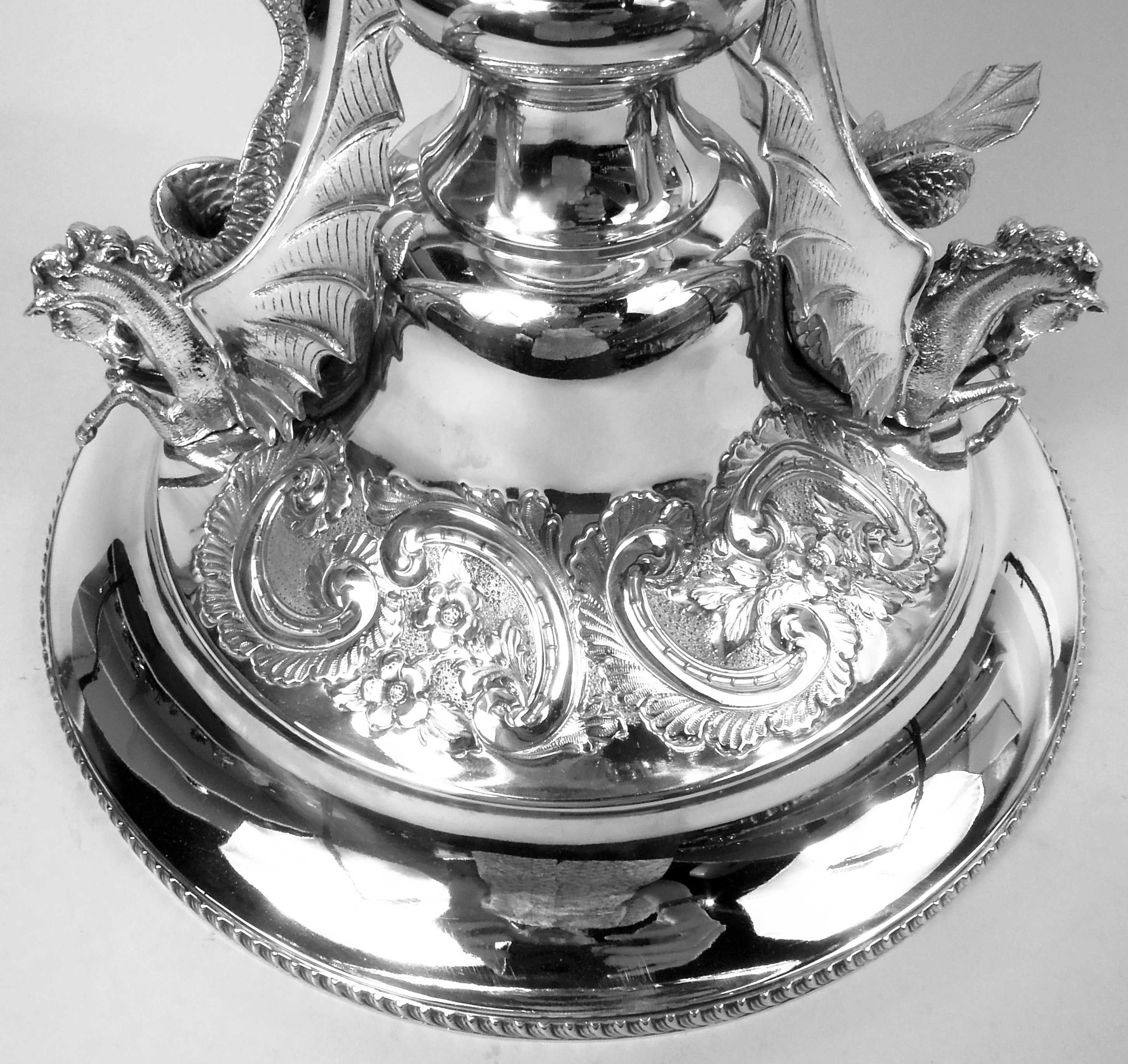 Large English Victorian Sterling Silver Horse Harness Race Trophy, 1898 For Sale 10