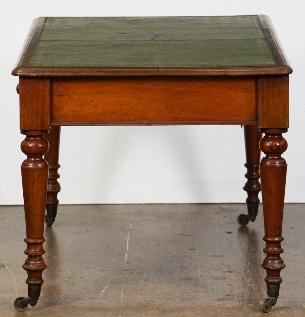 Large English Writing Table or Desk with Embossed Leather Top 8