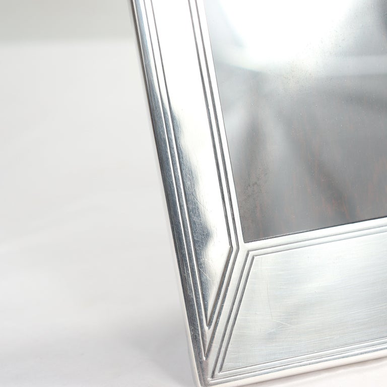 Large Engraved American Art Deco Period Sterling Silver Picture or