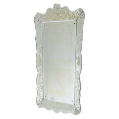 Large engraved mirror by Pietro Chiesa