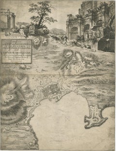 Large Engraving of Diocletian's Palace in Split, Croatia, 1764