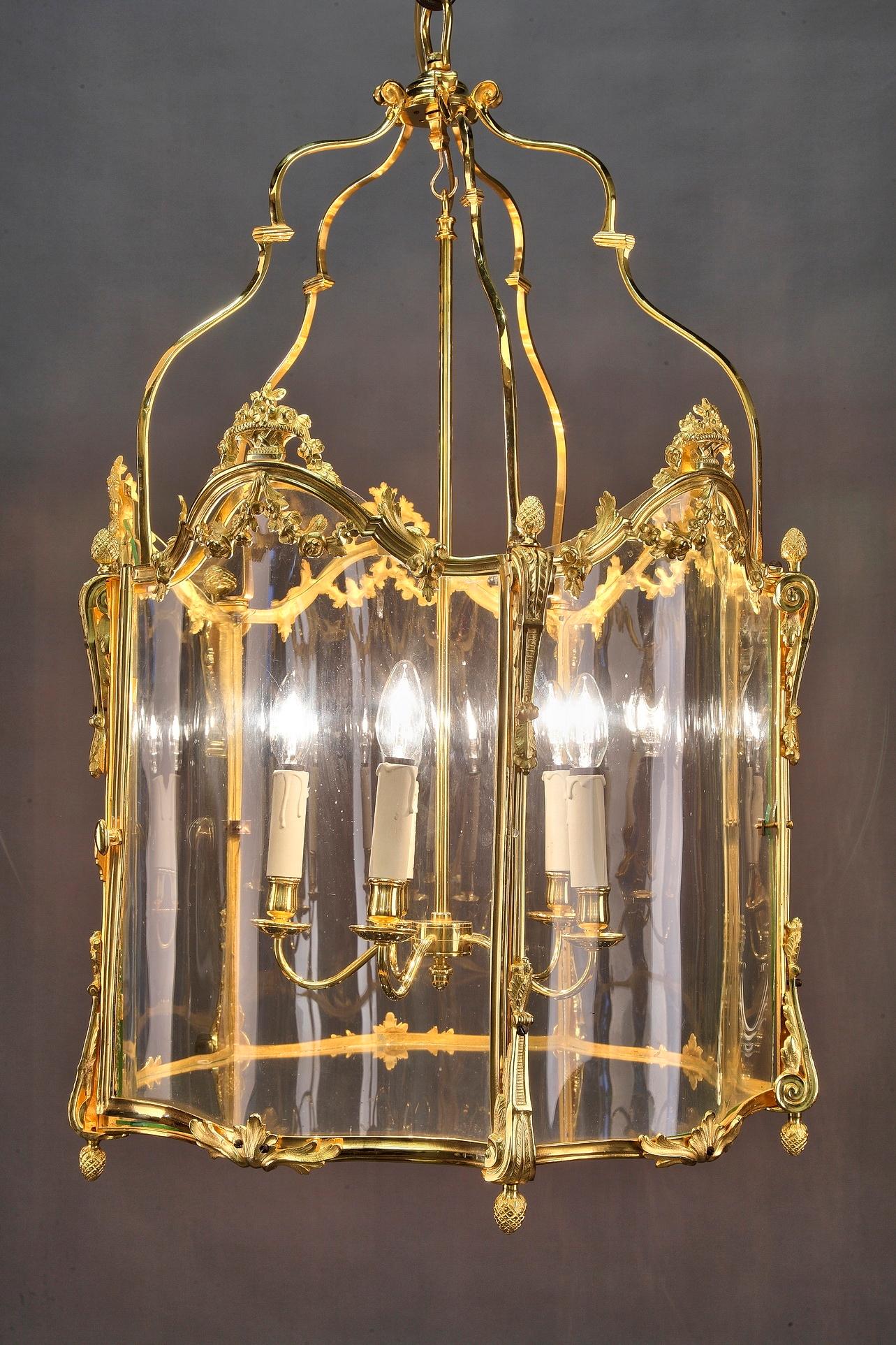 Large Entrance Hall Lantern from Château Léoube in Bormes For Sale 4