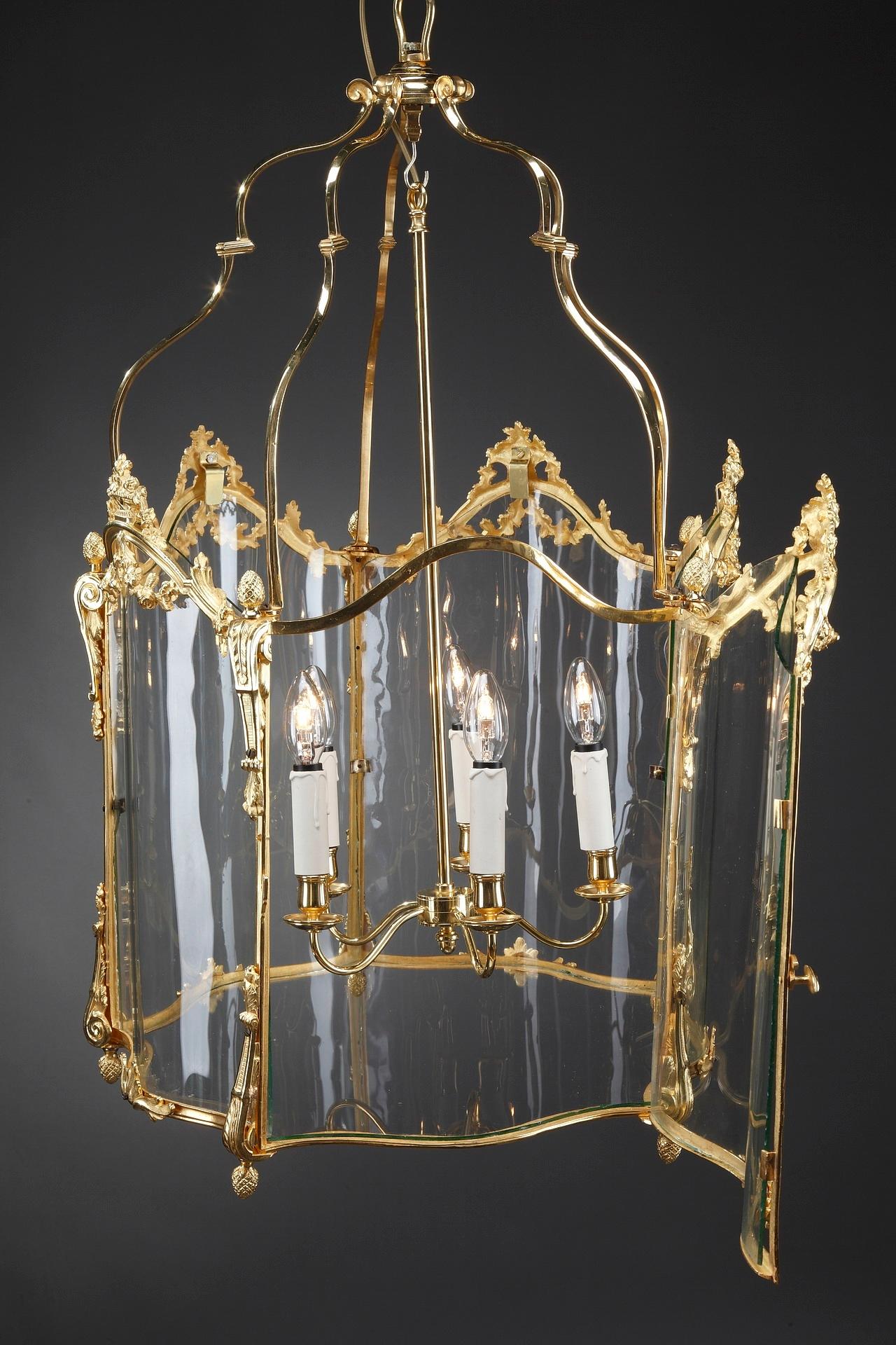 Large Entrance Hall Lantern from Château Léoube in Bormes For Sale 5