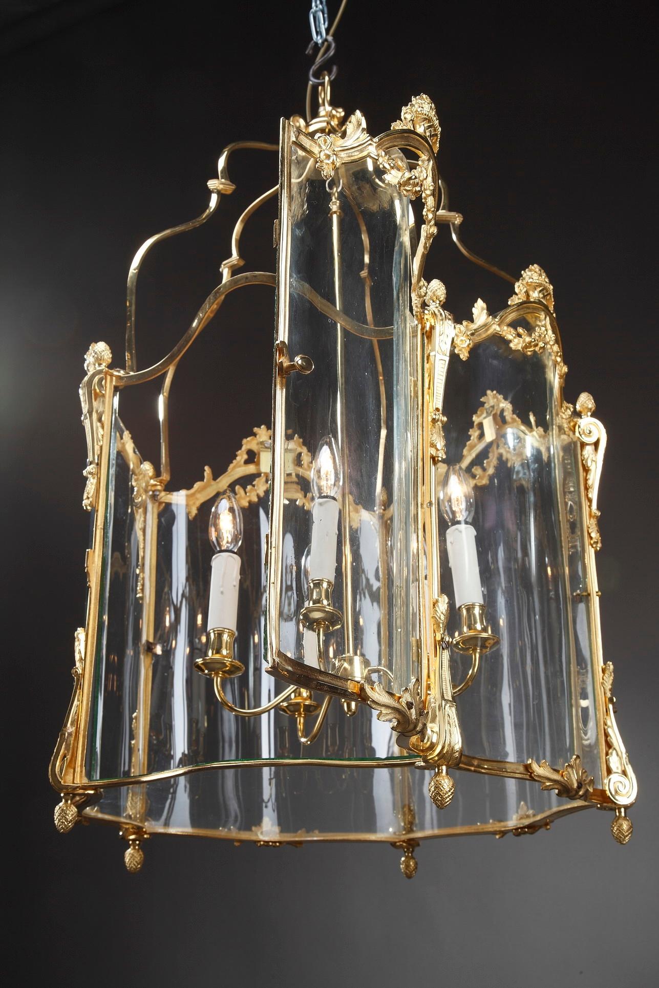 Large Entrance Hall Lantern from Château Léoube in Bormes For Sale 8